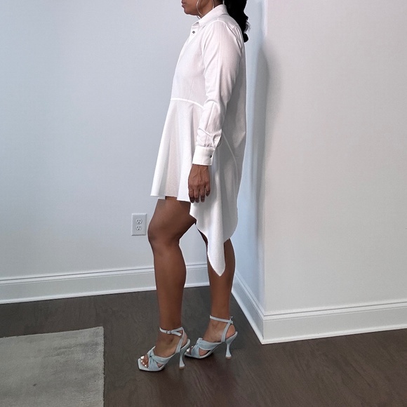 Marques Almeida White Shirt Dress with Hankerchief Hemline - Picture 13 of 16